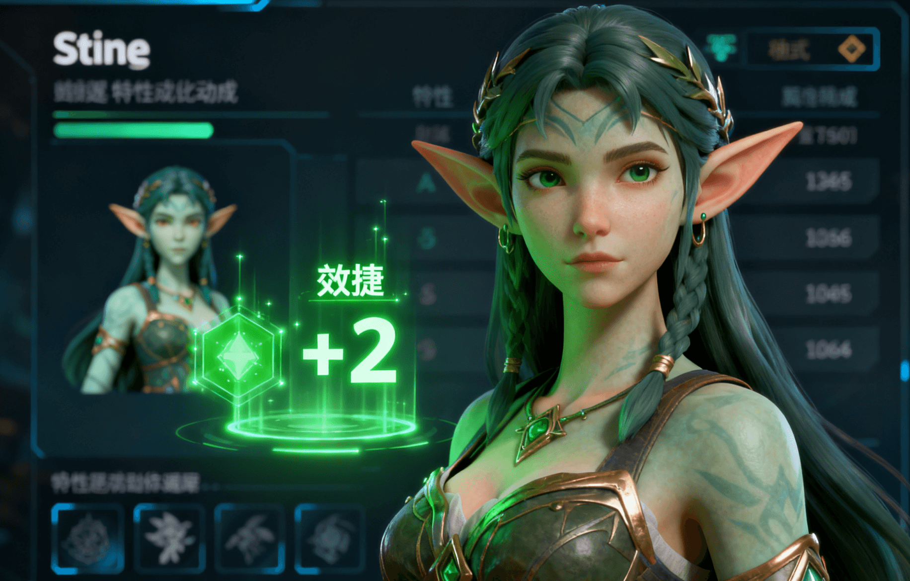 Auto-calculated character stats and abilities