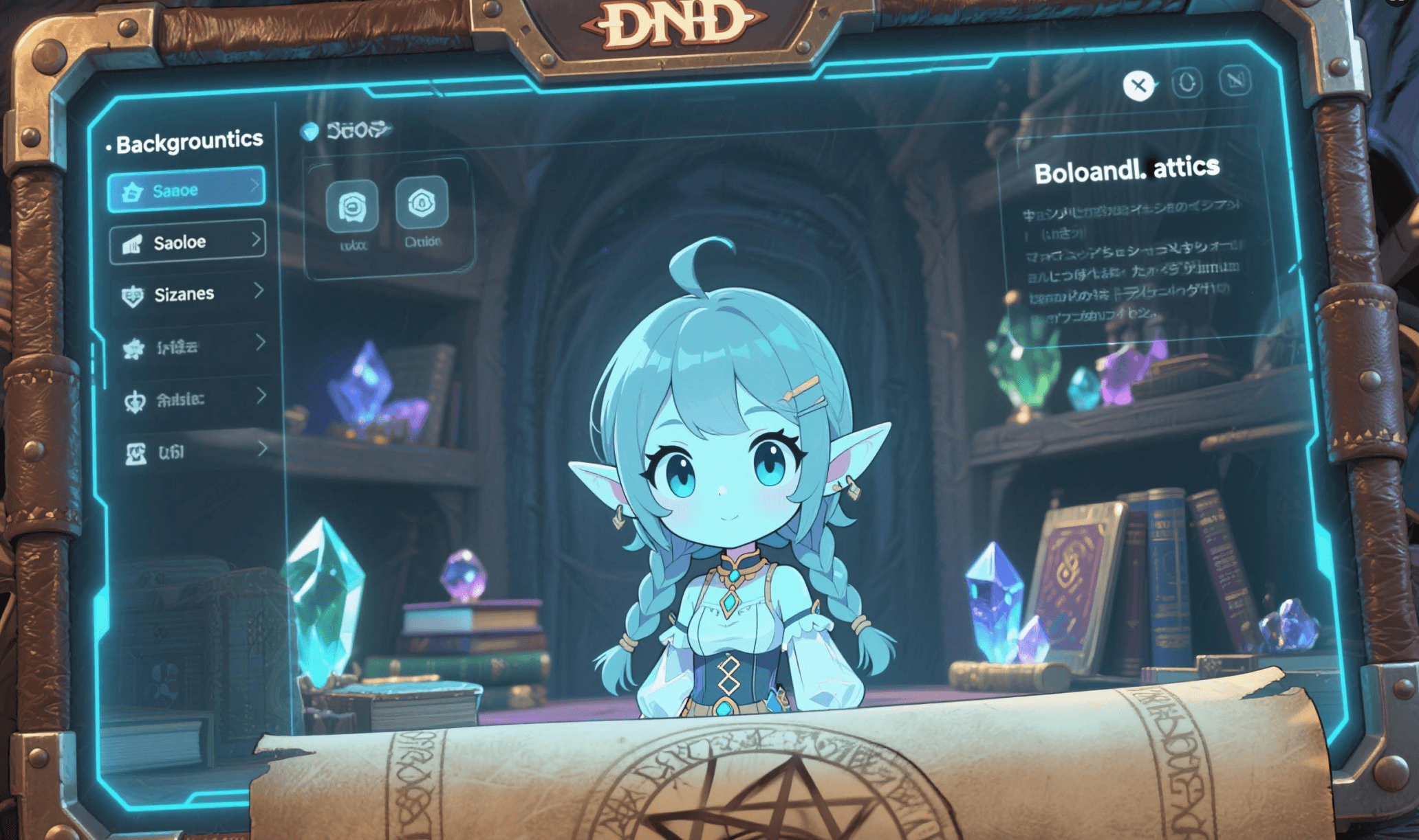 AI-generated character artwork and visual design